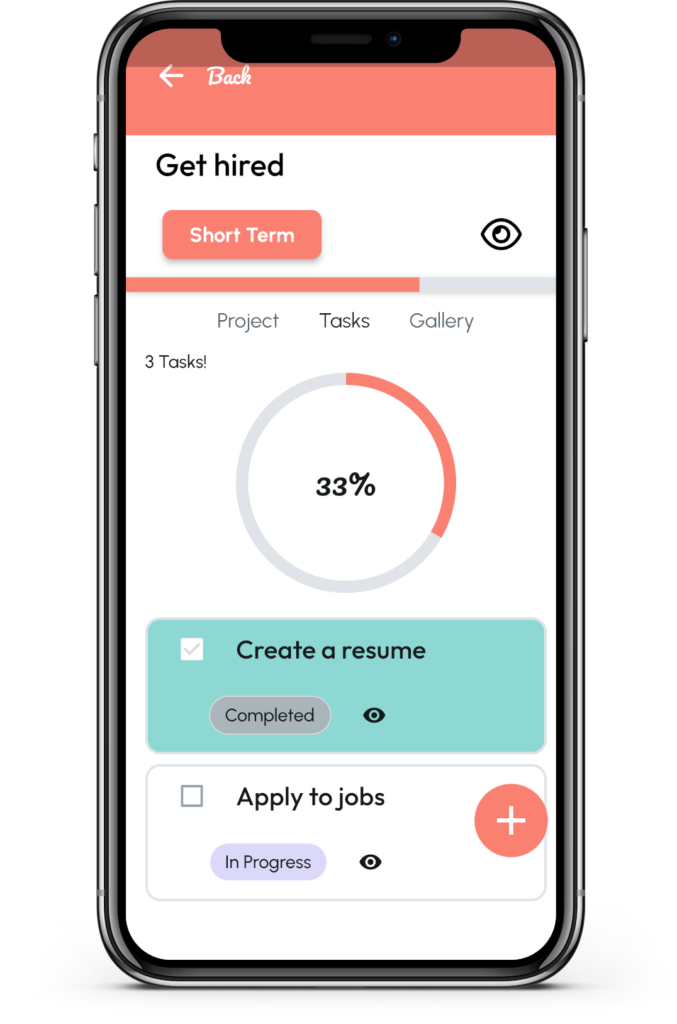 Keep track of vision with tasks